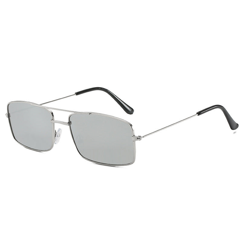 Lunettes rectangulaires en métal ultra-fines – Style vintage minimaliste très tendance