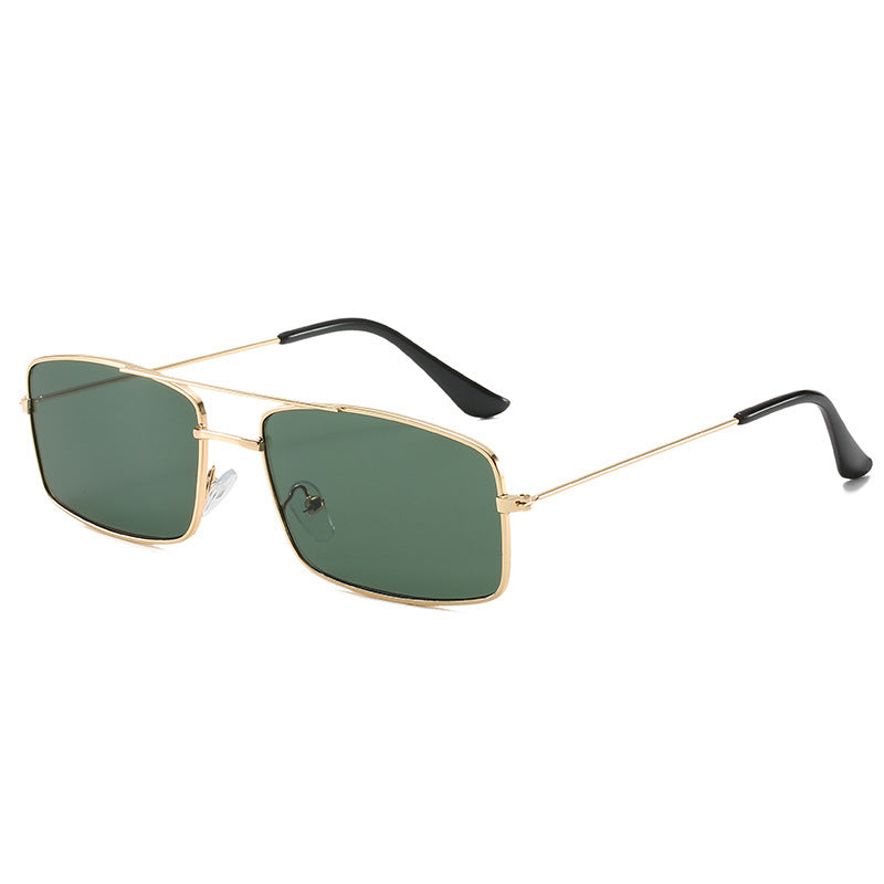 Lunettes rectangulaires en métal ultra-fines – Style vintage minimaliste très tendance