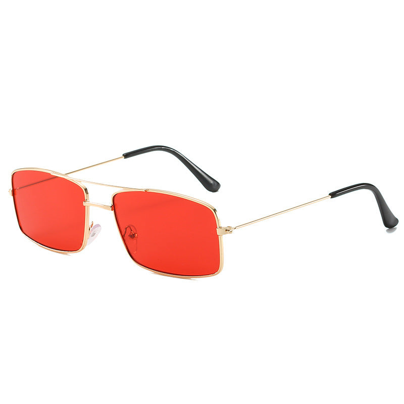 Lunettes rectangulaires en métal ultra-fines – Style vintage minimaliste très tendance