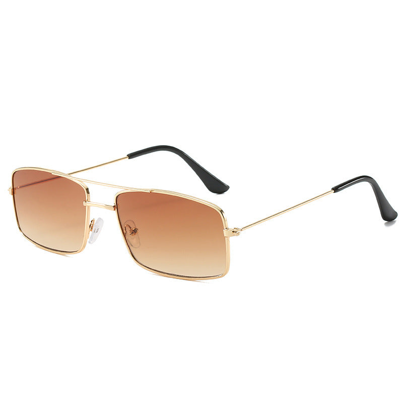 Lunettes rectangulaires en métal ultra-fines – Style vintage minimaliste très tendance