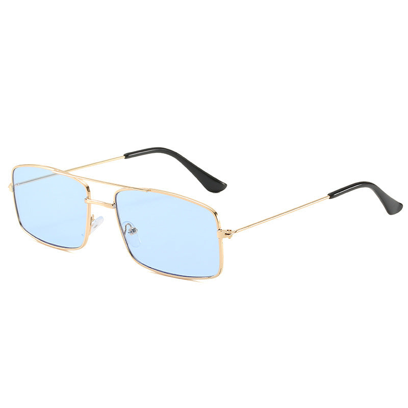 Lunettes rectangulaires en métal ultra-fines – Style vintage minimaliste très tendance
