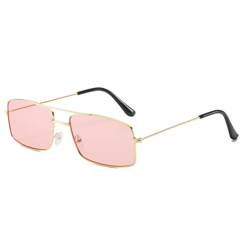 Lunettes rectangulaires en métal ultra-fines – Style vintage minimaliste très tendance