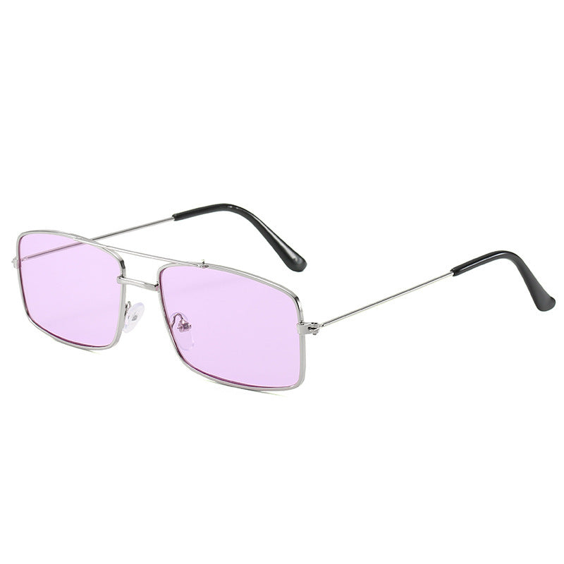 Lunettes rectangulaires en métal ultra-fines – Style vintage minimaliste très tendance